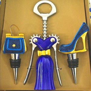 WILD EYE DESIGNS FASHION WINE SET STOPPER CORKS